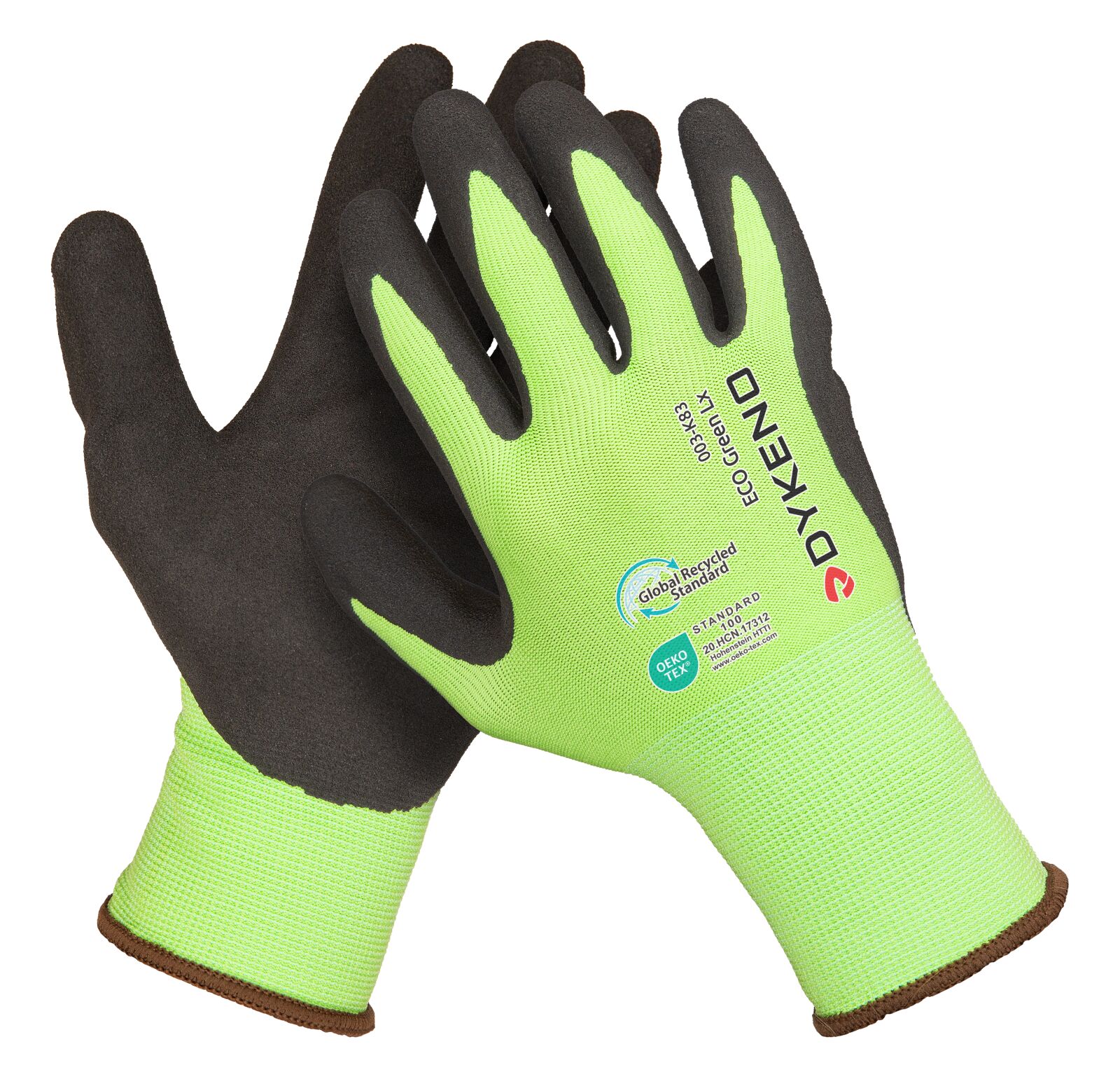 Povrstvené latexové rukavice ECO Green LX z recyklovaného materiálu 06 ODĚVY Sklad18 003-K83-06 8592803043824