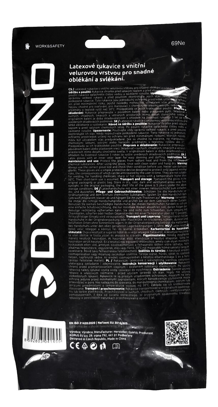 HANDOOX latexové úklidové rukavice oranžové M/L ODĚVY Sklad18 004-K59-M