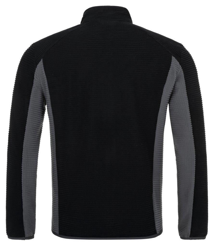 Stretchová fleecová mikina pánská Lefan černá šedá 4XL ODĚVY Sklad18 015-K80M-01-4XL